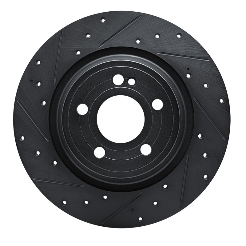 R1 Concepts R1 20-25 Mercedes-Benz EQB 250+ Rear Left Drilled & Slotted Black Brake Rotor