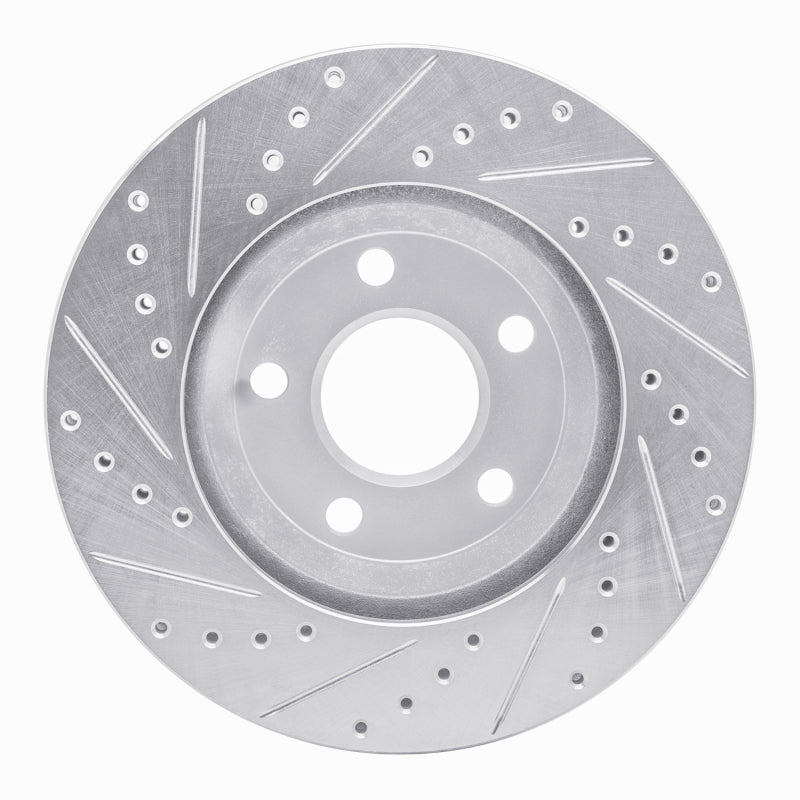 R1 Concepts R1 05-05 Buick Park Avenue Front Right Drilled & Slotted Silver Brake Rotor