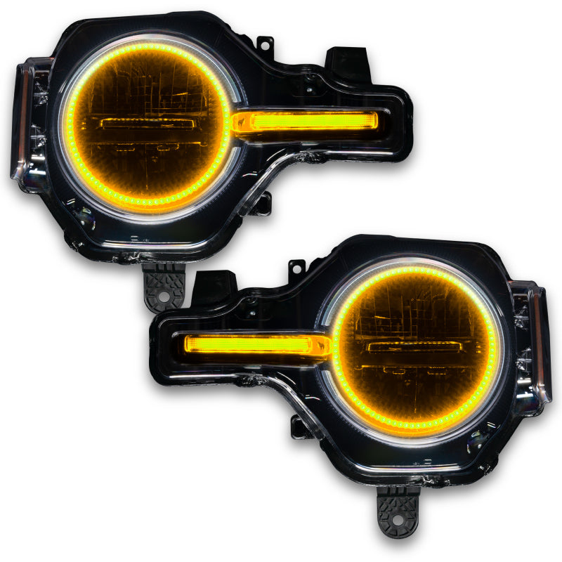 ORACLE Lighting Oracle 21-22 Ford Bronco Headlight Halo Kit w/DRL Bar - Base Headlights -w/No Controller