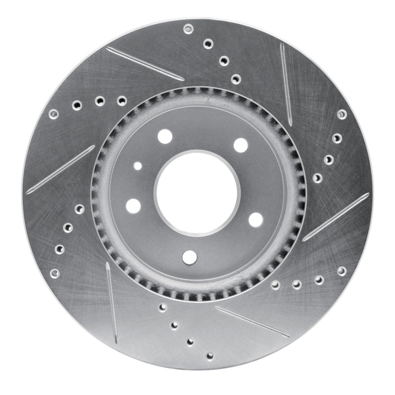 R1 Concepts R1 07-15 Chevrolet CAPTIVA Front Left Drilled & Slotted Silver Brake Rotor