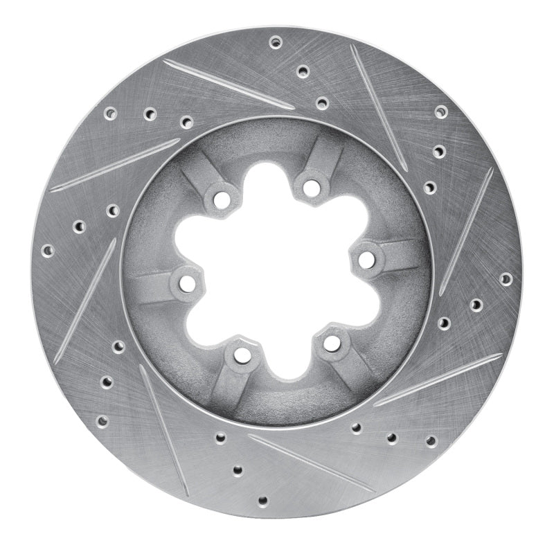 R1 Concepts R1 09-12 Chevrolet Colorado Front Left Drilled & Slotted Silver Brake Rotor