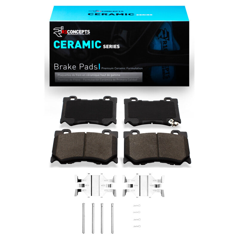R1 Concepts R1 2008-2025 Infiniti M37 Front R1 Ceramic Pads & Hardware Kit