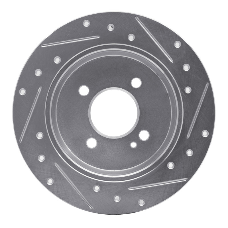 R1 Concepts R1 12-25 Dodge Attitude (Mexico) Rear Left Drilled & Slotted Silver Brake Rotor