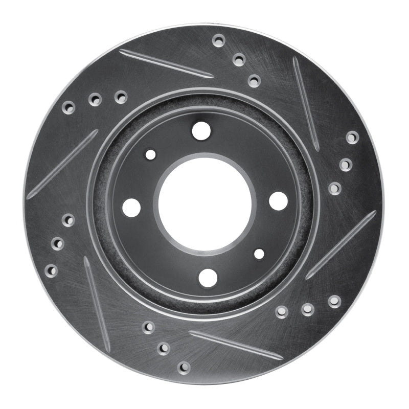 R1 Concepts R1 98-12 Dodge ATOS (Mexico) Front Left Drilled & Slotted Silver Brake Rotor