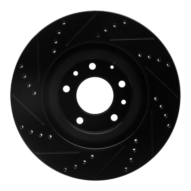 R1 Concepts R1 07-15 Mazda CX-9 Front Right Drilled & Slotted Black Brake Rotor