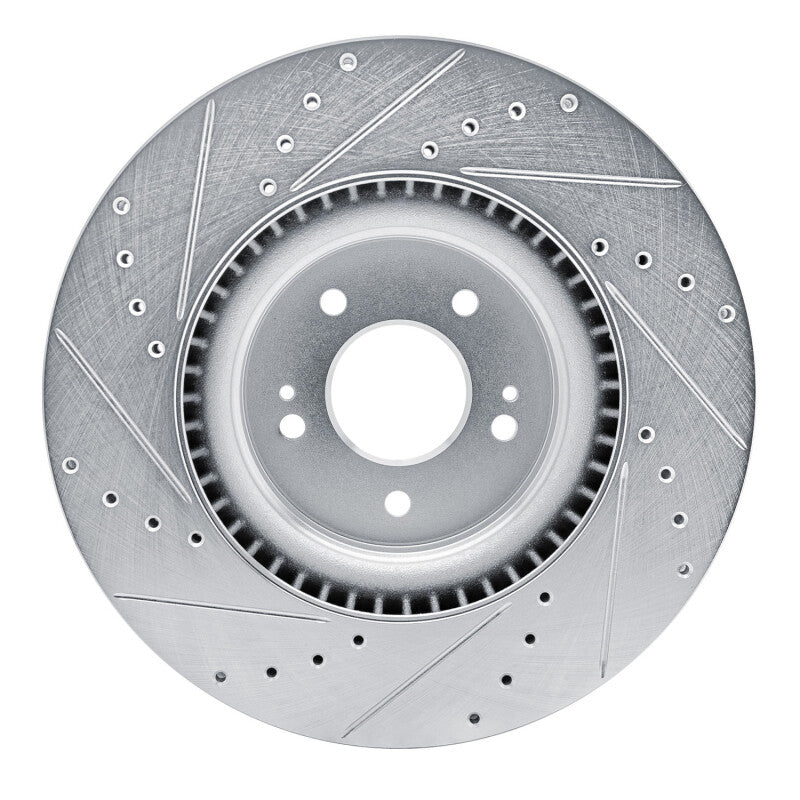 R1 Concepts R1 21-26 Hyundai SONATA Front Right Drilled & Slotted Silver Brake Rotor
