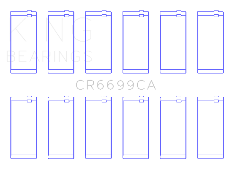 King Engine Bearings King 94-02 Dodge Cummins 5.9L Inline 6 Diesel Conventional Coated Rod Bearing Set (Size 1.0mm)