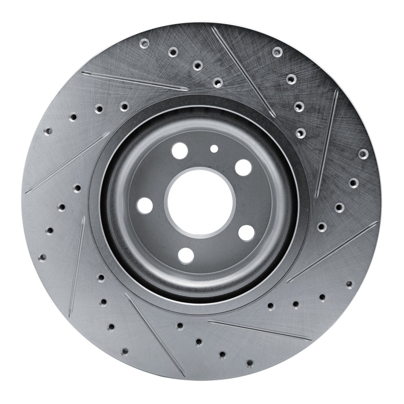 R1 Concepts R1 17-25 Volvo V90 Front Left Drilled & Slotted Silver Brake Rotor