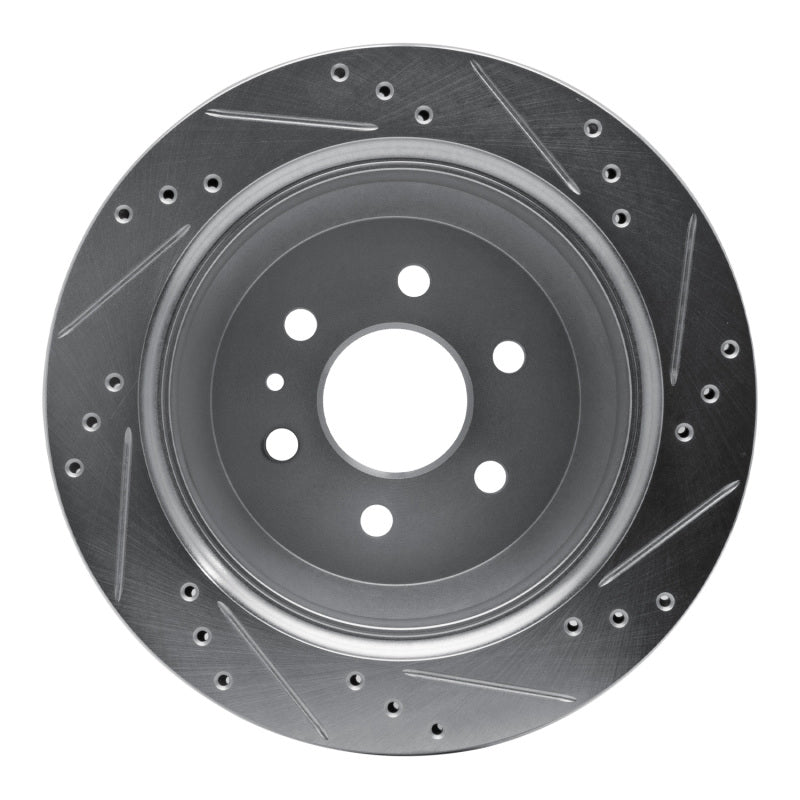 R1 Concepts R1 15-20 Chevrolet Colorado Rear Left Drilled & Slotted Silver Brake Rotor