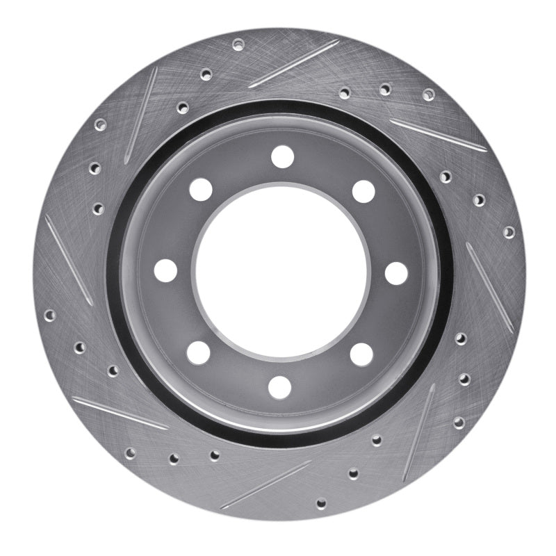 R1 Concepts R1 99-20 Chevy Silverado 2500 HD/2500 HD Classic Rear Right Drilled & Slotted Silver Brake Rotor