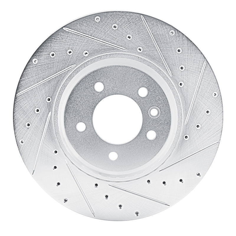 R1 Concepts R1 20-25 Land Rover Defender 110 Front Right Drilled & Slotted Silver Brake Rotor