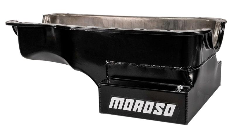 Moroso Ford 351W (w/Front Sump) Kicked Out Wet Sump 7qt 8in Steel Oil Pan
