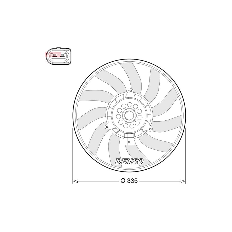 DENSO DER02008 Fan, Radiator
