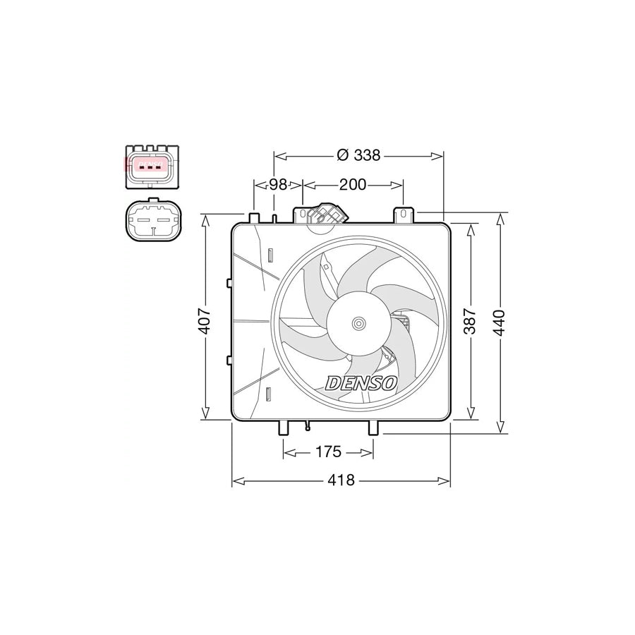 DENSO DER07010 Fan, Radiator