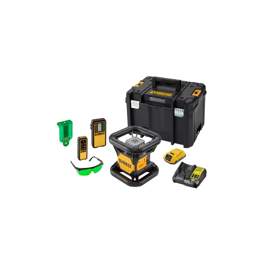 DEWALT DEW079D1G DCE079D1G Green Rotary Laser Kit 18V 1 x 2.0Ah Li-ion