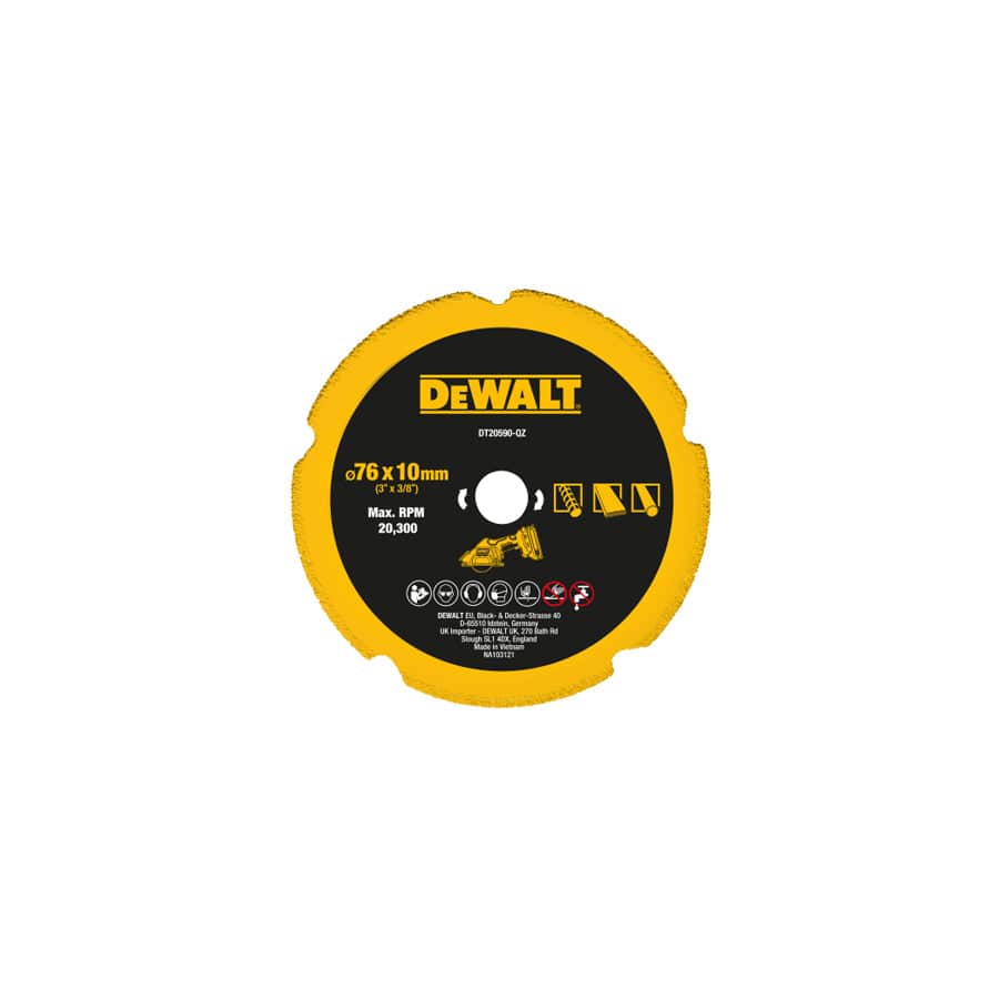 DEWALT DEWDT20590QZ DT20590 Diamond Multi Material Blade 75mm