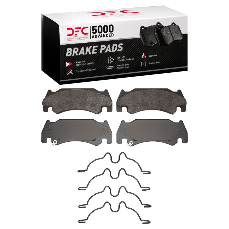 DFC 05-06 Dodge Ram 1500 Pickup Front 5000 Advanced Semi Metallic Brake Pads and Hardware Kit