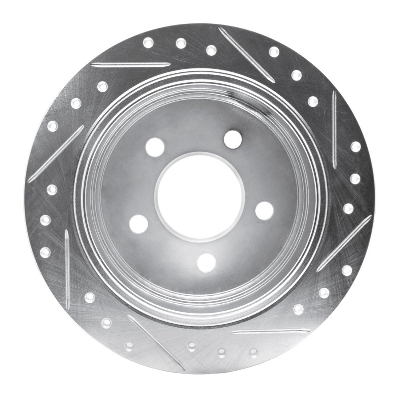 R1 Concepts R1 93-98 Jeep Grand Wagoneer Rear Left Drilled & Slotted Silver Brake Rotor