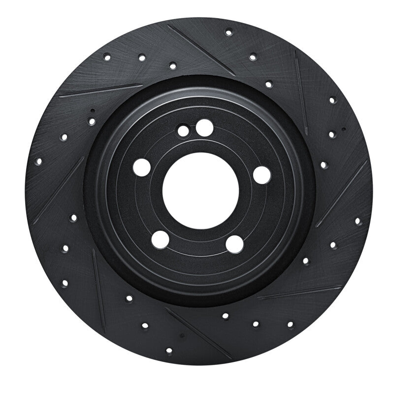 R1 Concepts R1 20-25 Mercedes-Benz EQB 300 Rear Right Drilled & Slotted Black Brake Rotor