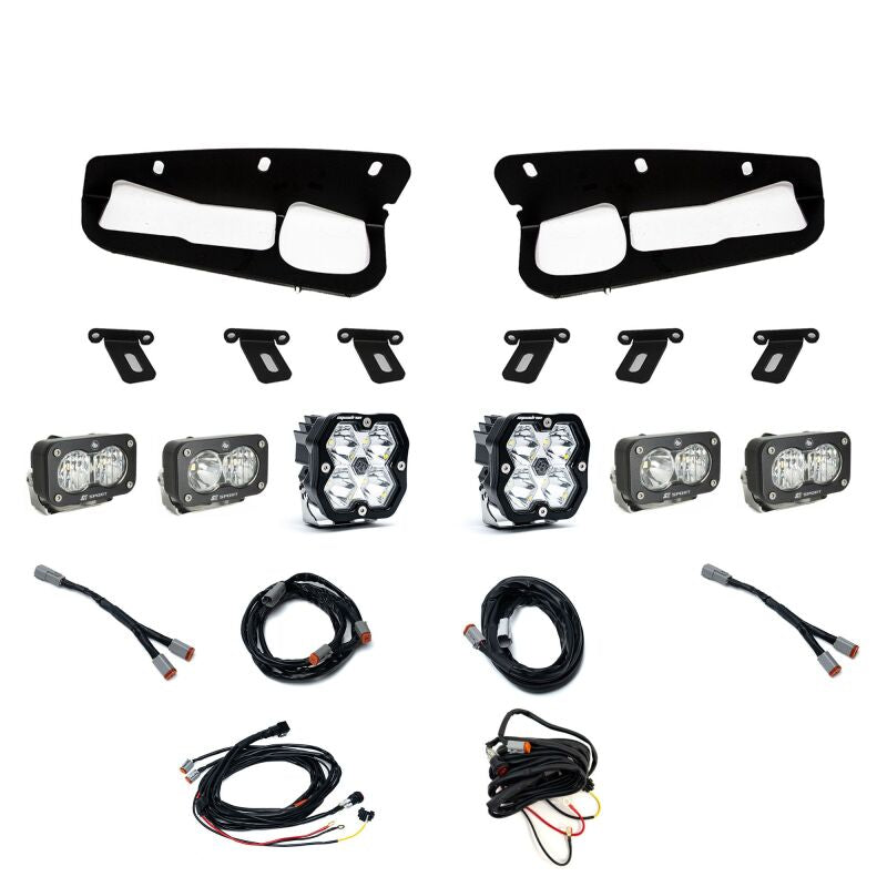 Baja Designs 21-25 Ford Bronco Squadron 2.0 (Spot) / S2 Sport D/C & W/C FPK Steel Bumper - Clear
