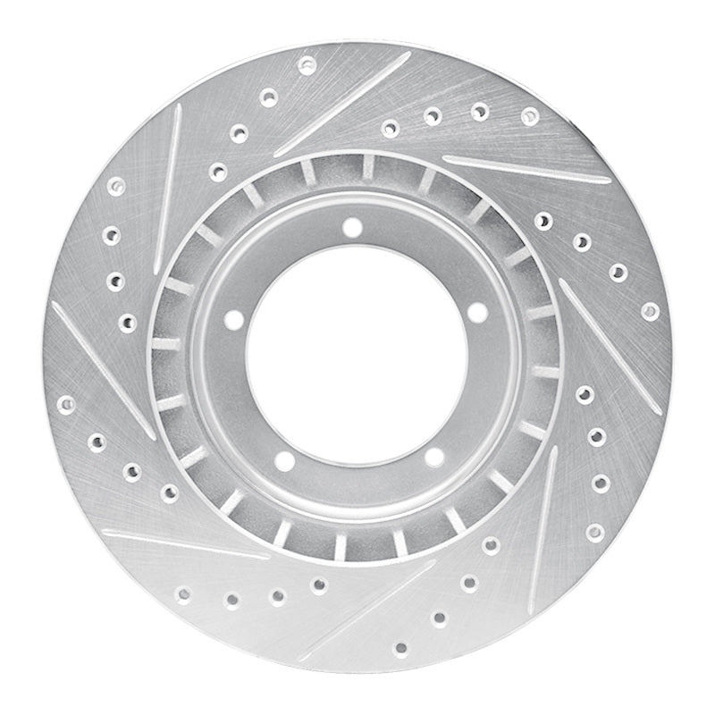 R1 Concepts R1 86-86 Porsche 944 Turbo Front Right Drilled & Slotted Silver Brake Rotor