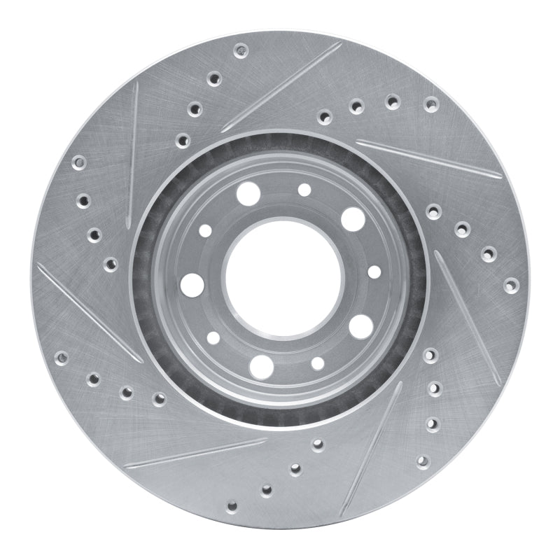 R1 Concepts R1 91-95 Volvo 740 Front Right Drilled & Slotted Silver Brake Rotor