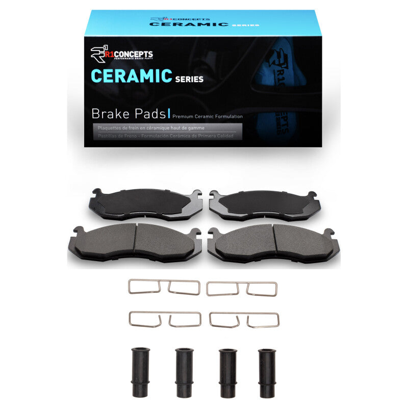 R1 Concepts R1 96-06 Hummer H1 Front Ceramic Pads & Hardware Kit