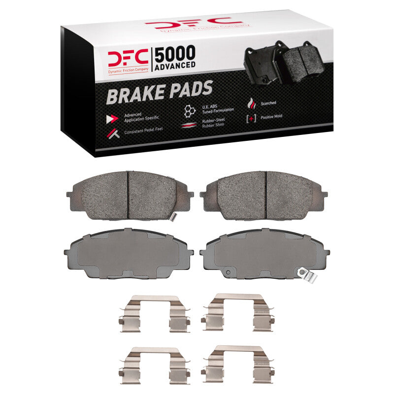 DFC 06-11 Honda Civic Sedan Front 5000 Advanced Ceramic Brake Pads and Hardware Kit