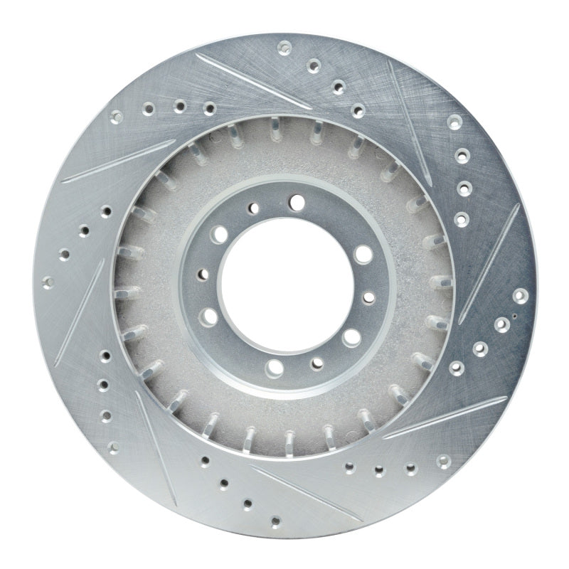 R1 Concepts R1 98-04 Mitsubishi Montero Front Left Drilled & Slotted Silver Brake Rotor