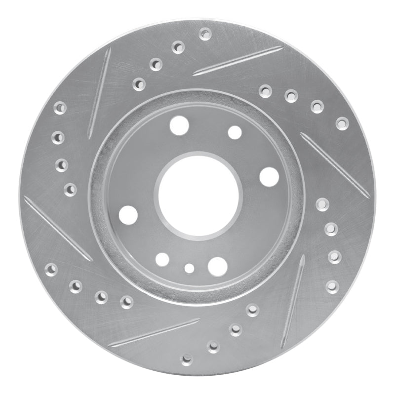 R1 Concepts R1 94-02 Ford ASPIRE Front Right Drilled & Slotted Silver Brake Rotor