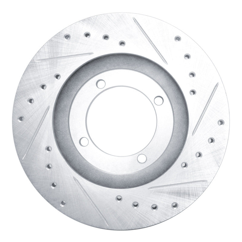 R1 Concepts R1 92-98 Hyundai TIBURON Front Left Drilled & Slotted Silver Brake Rotor