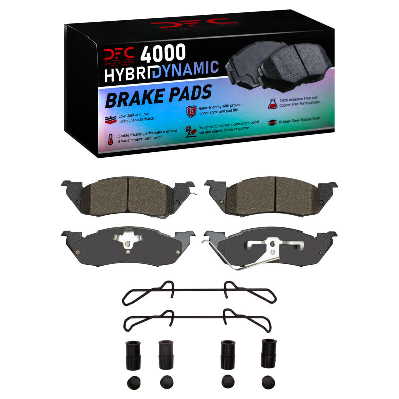 DFC 91-98 Dodge Dakota RWD Front 4000 HybriDynamic Brake Pads and Hardware Kit