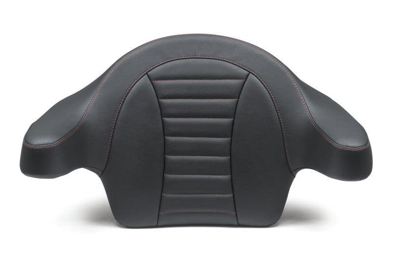 Mustang Motorcycle Mustang 14-21 HD FL Touring Extended Arm Wrap-Around Backrest Deluxe - Black w/Red Stitching