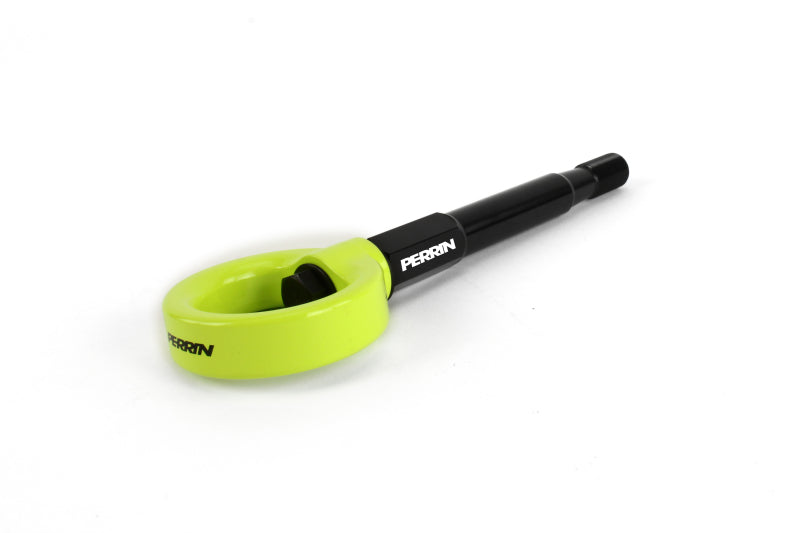 Perrin Performance PERRIN 18-21 Subaru WRX & STI / 13-25 BRZ / 17-20 Toyota 86 Tow Hook Kit (Front) - Neon Yellow