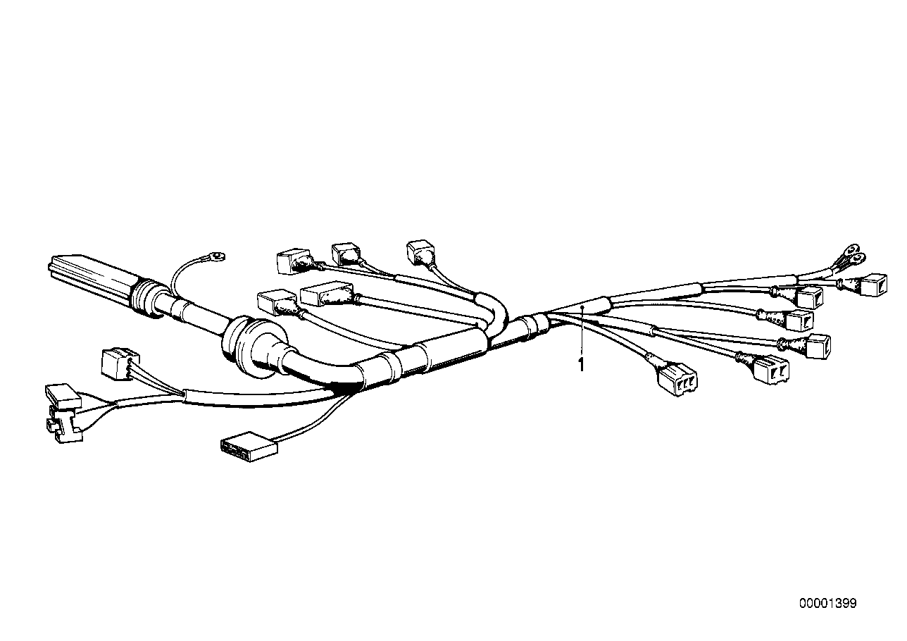 Genuine BMW 12511703910 E34 Engine Wiring Harness Dme+Egs (Inc. 525i) | ML Performance US US Car Parts