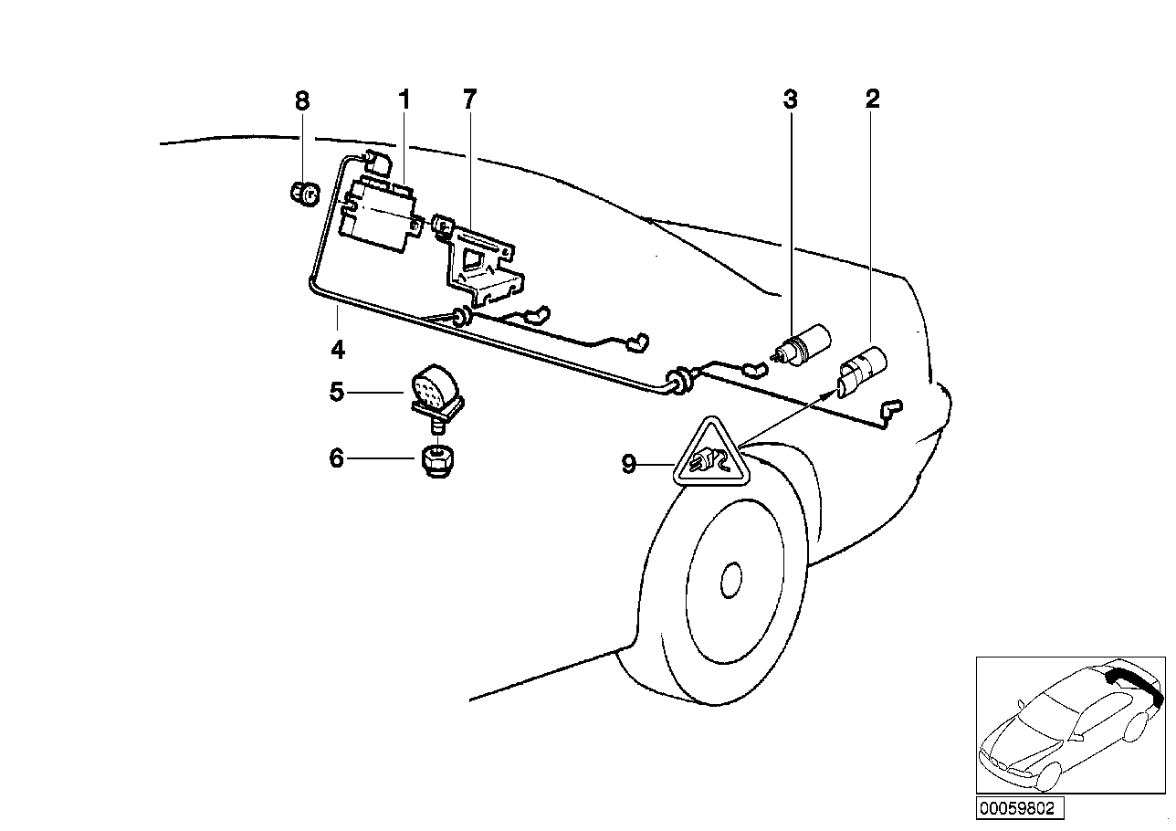 Genuine BMW 66217890440 E39 Ultrasonic Sensor, Black 2 U668 (Inc. 520d, 540i & 530d) | ML Performance US US Car Parts