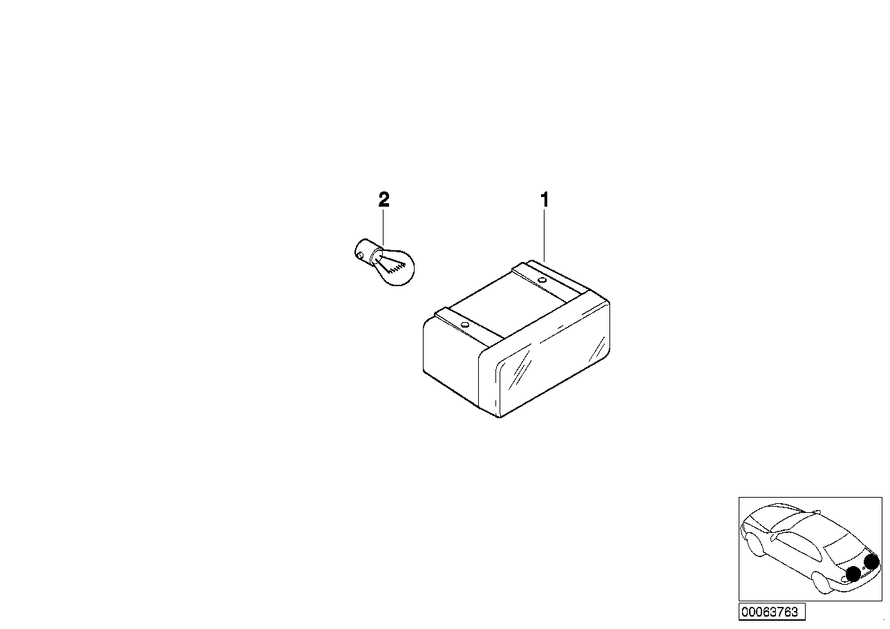 Genuine BMW 63238379679 E46 E39 Addit.Turn Indicator Lamp,Trunk Lid (Inc. 330xi, 525tds & 330i) | ML Performance US US Car Parts