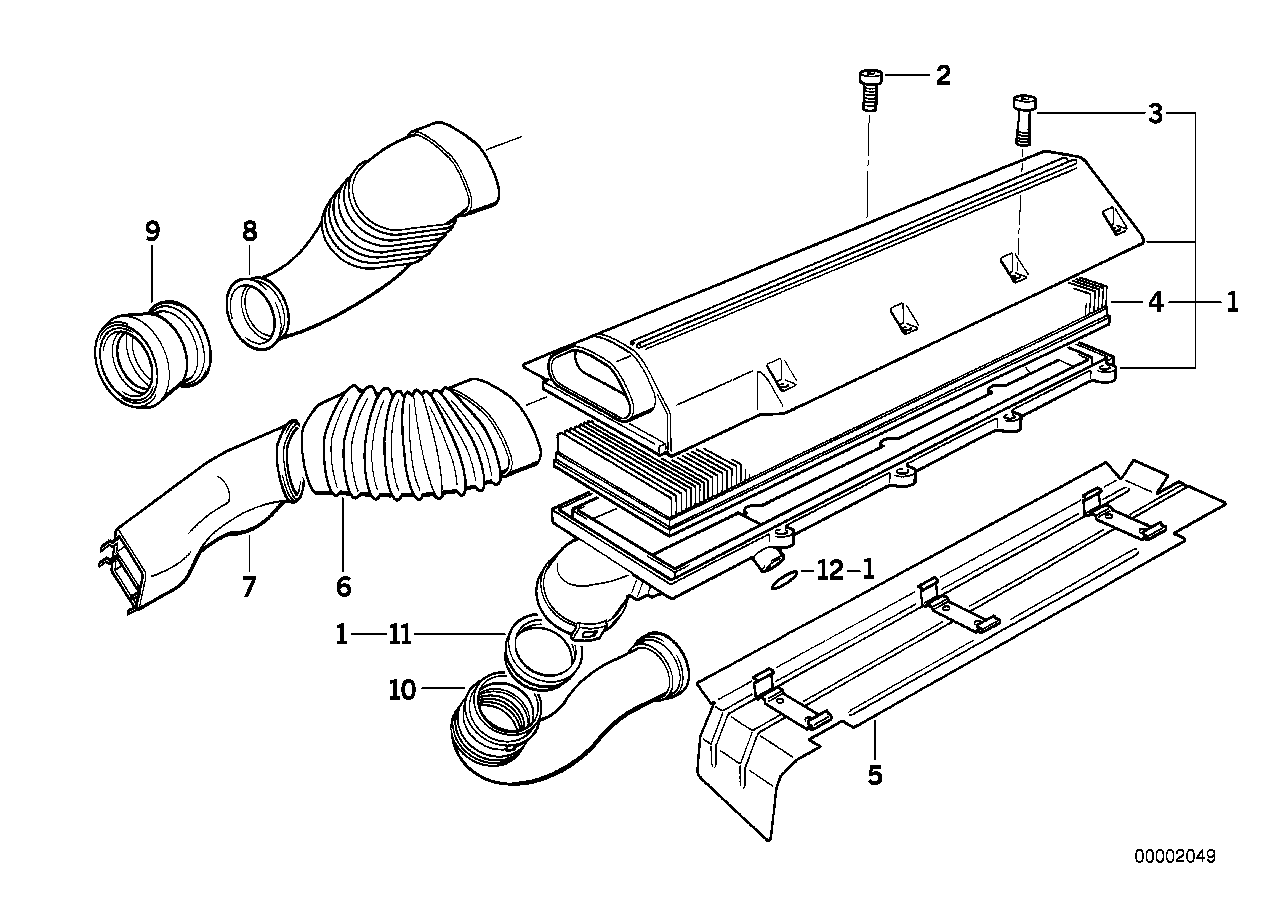 Genuine BMW 13712245562 E34 Intake Muffler (Inc. 525td & 525tds) | ML Performance US US Car Parts
