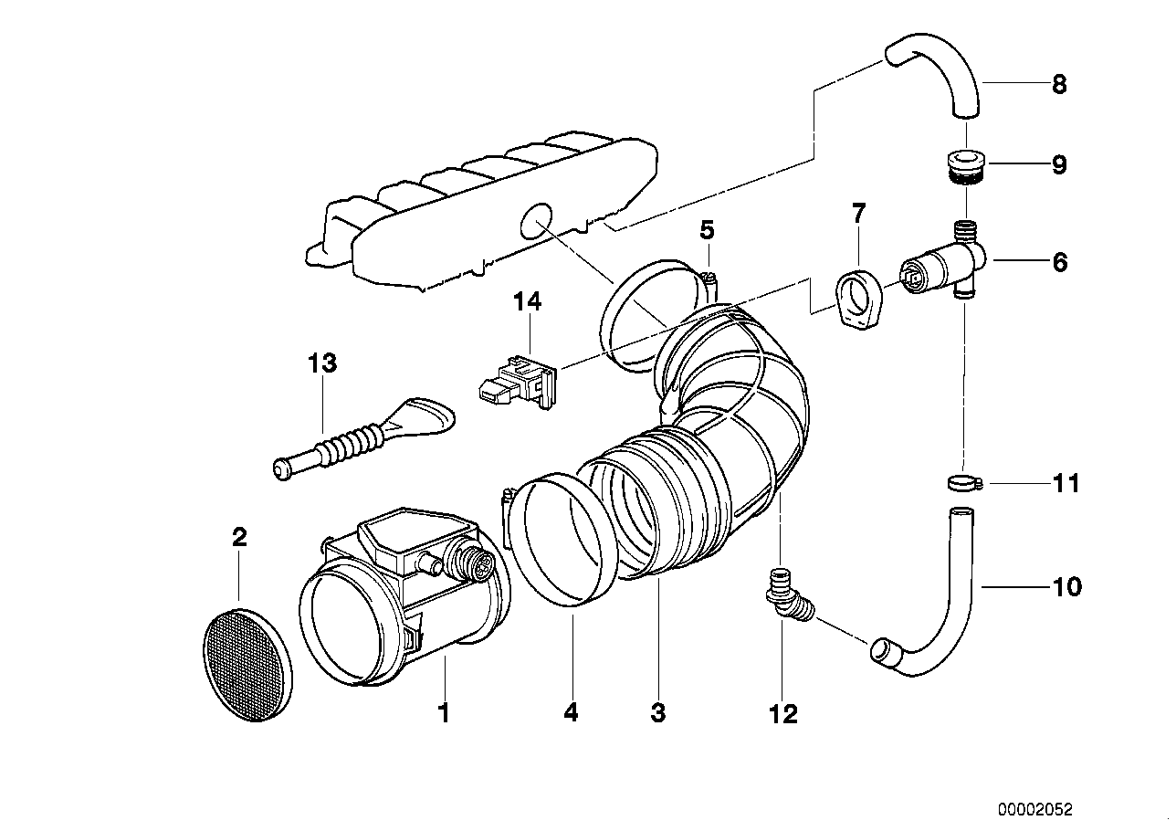 Genuine BMW 13627527525 E36 E32 E34 Exch. Volume Air Flow Sensor BOSCH (Inc. 520i, 320i & 850Ci) | ML Performance US US Car Parts