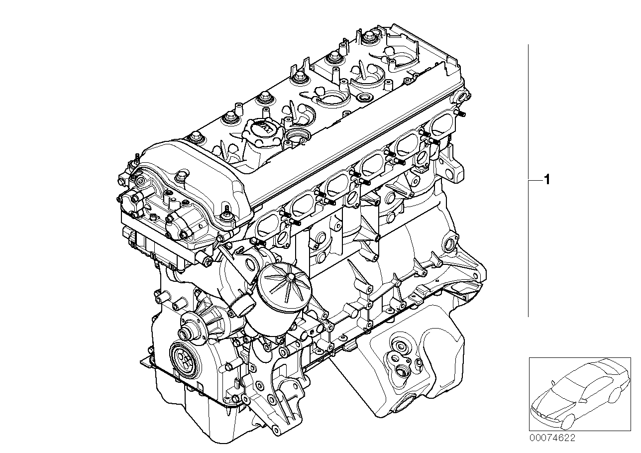 Genuine BMW 11000431515 E85 E86 Exch. Short Engine 326S4 (Inc. Z4 M3.2) | ML Performance US US Car Parts