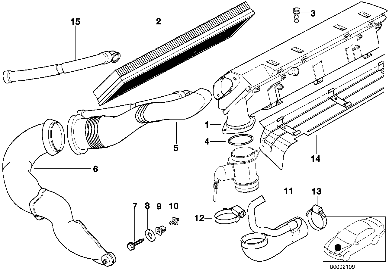 Genuine BMW 13712246183 E39 E38 Intake Muffler (Inc. 525tds, 725tds & 525td) | ML Performance US US Car Parts