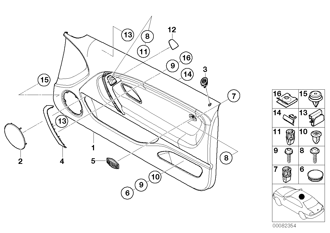 Genuine BMW 51417030270 E46 Covering Right GRAPHIT HELL (Inc. 320td, 325ti & 316ti) | ML Performance US US Car Parts