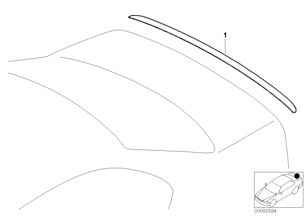 Genuine BMW 51717893671 E46 Spoiler Rear, Primed (Inc. 330Ci, 323Ci & 320Ci)