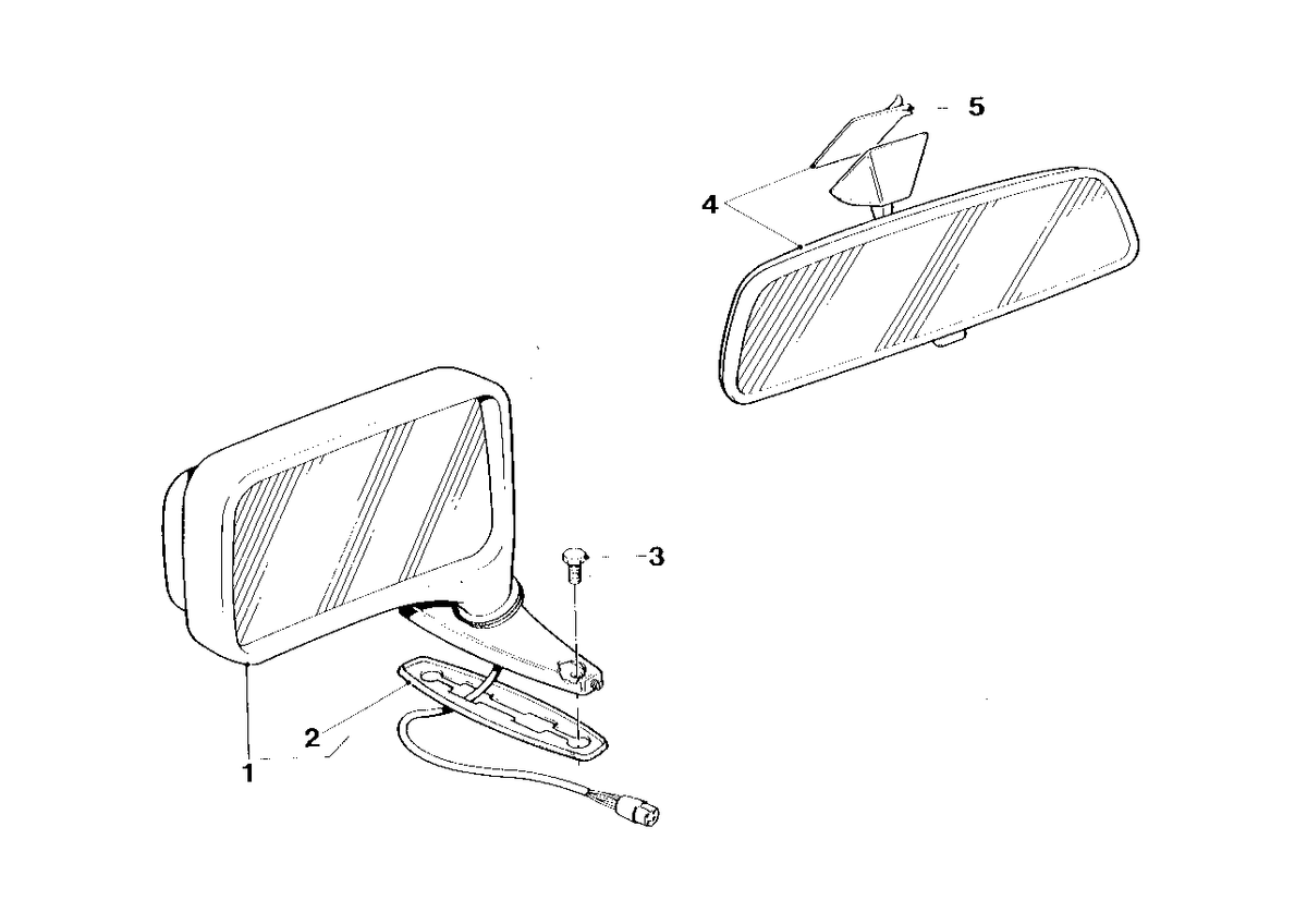 Genuine BMW 51162165802 E26 Exterior Mirror Right (Inc. M1) | ML Performance US US Car Parts