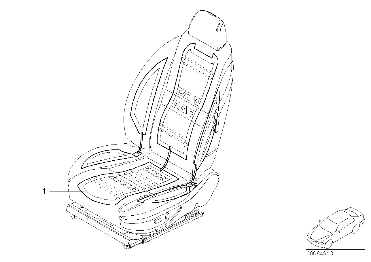 Genuine BMW 64117005823 E52 Seat Heating (Inc. Alpina V8 & Z8) | ML Performance US US Car Parts
