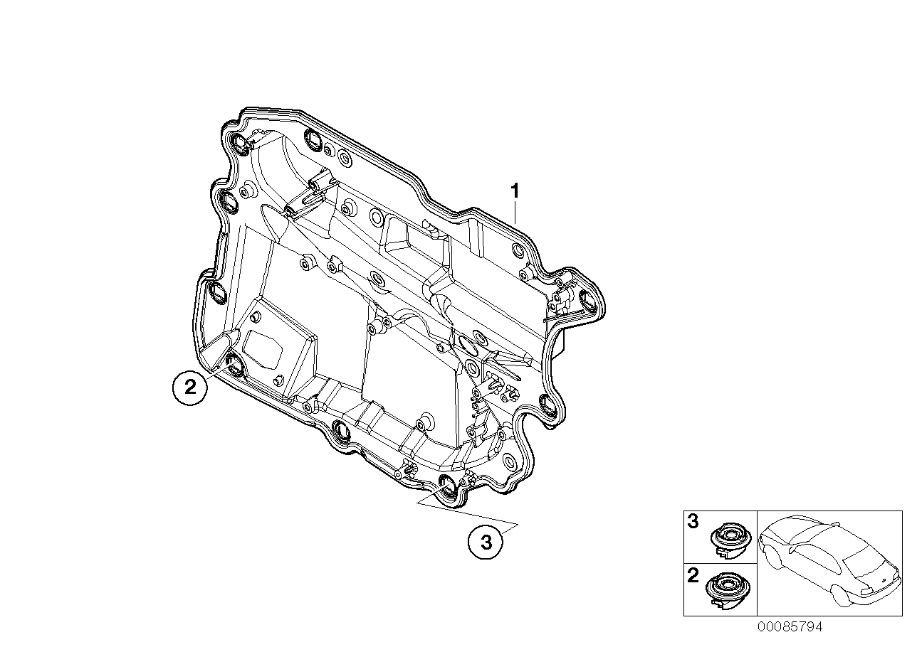 Genuine BMW 51427181064 E65 Carrier, Door Rear Right (Inc. 750i, 740d & 730d) | ML Performance US US Car Parts