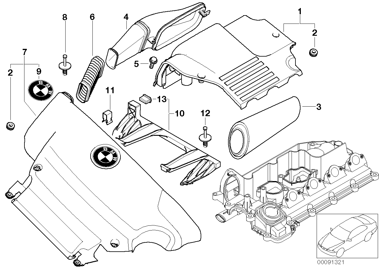 Genuine BMW 13717787518 E46 E83 Intake Manifold (Inc. 320td, 318d & X3 2.0d) | ML Performance US US Car Parts