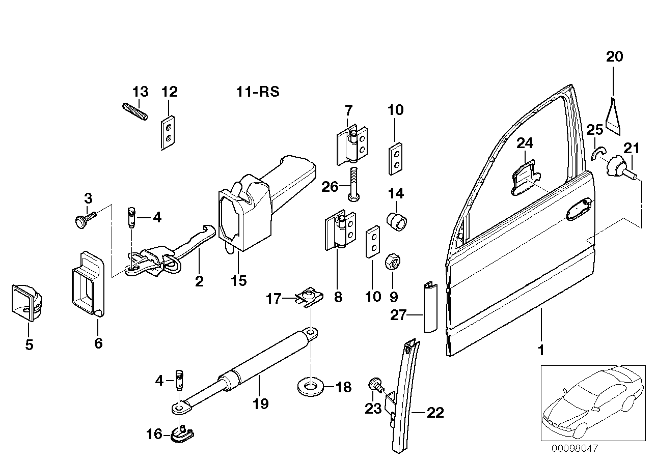 Genuine BMW 51337033037 E39 Adapter, Window Lifter (Inc. 540i, 520i & 523i) | ML Performance US US Car Parts