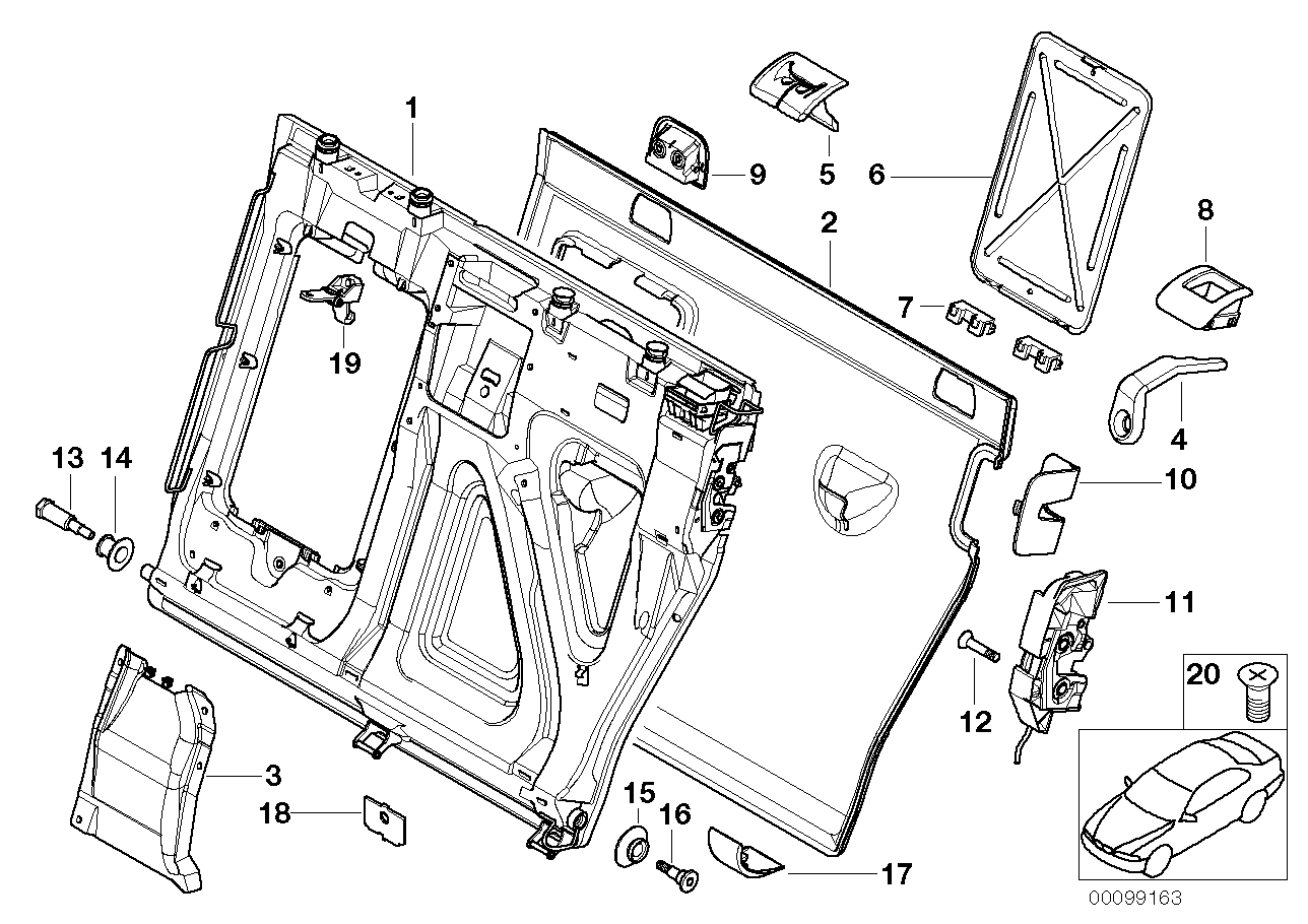 Genuine BMW 52208099710 E53 Covering Outer SCHWARZ (Inc. X5) | ML Performance US US Car Parts