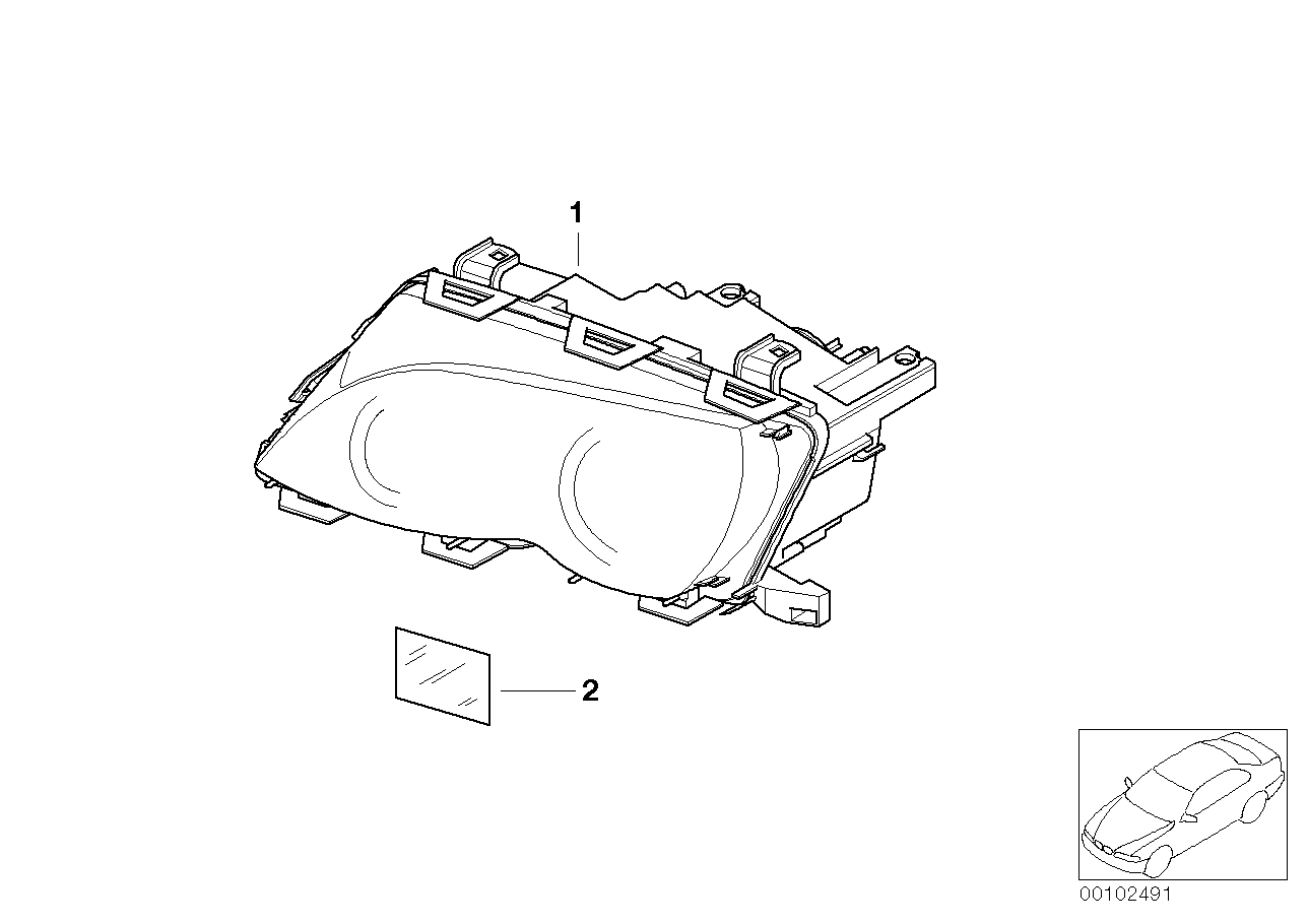 Genuine BMW 63127165780 E46 Bi-Xenon Headlight, Right AL (Inc. 330xi, 325xi & 325i) | ML Performance US US Car Parts